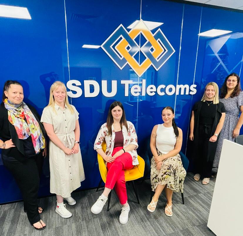 Women Workforce of SDU Telecoms A dynamic team of women working at SDU Telecoms, both in the office and field operations.